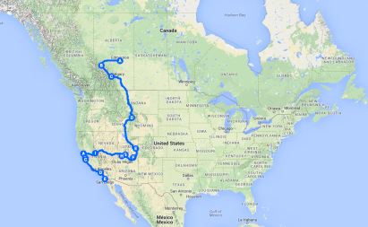 Itinéraire prévu Canada_États-Unis